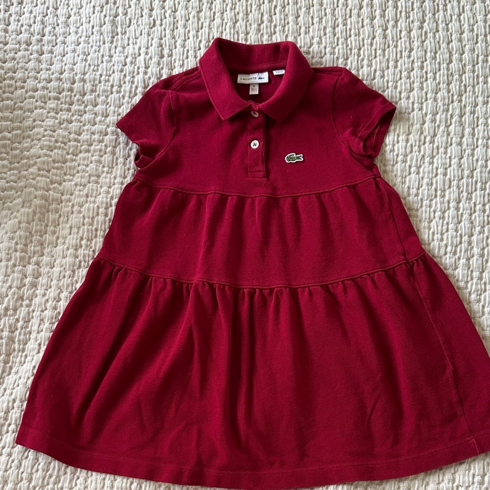 Lacoste Burgundy Polo Dress